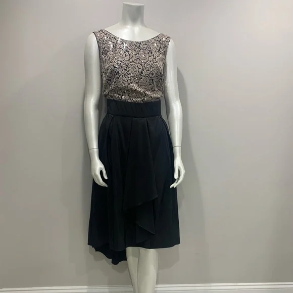 SL Fashions | Dresses | Sl Fashions Womens Sequined Vneck Taffeta Party  Dress | Poshmark